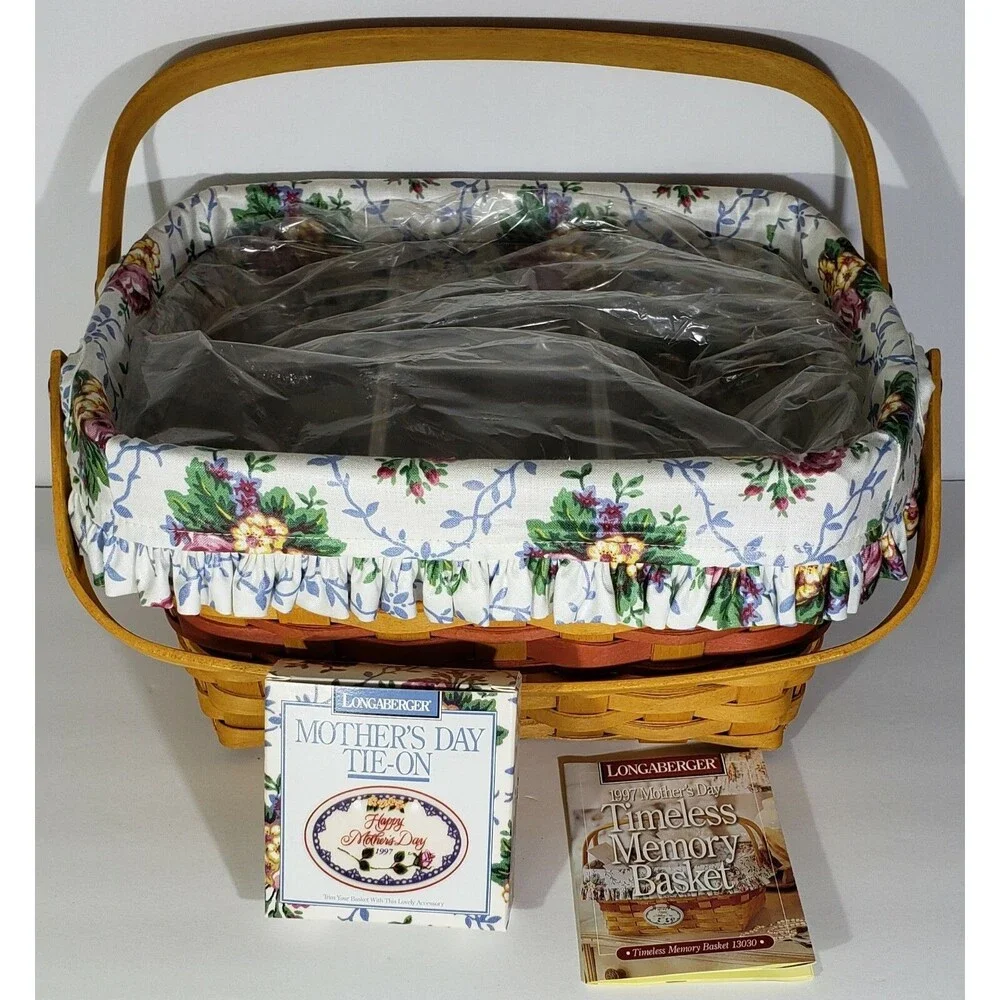 Rare 1997 Mother’s Day “Timeless Memory” Longaberger Basket #13030 ~ COMBO!
